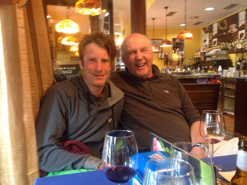 Een duitse caminoganger samen met Michel