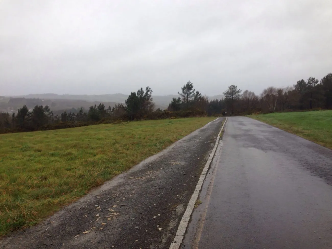 Camino in de regen